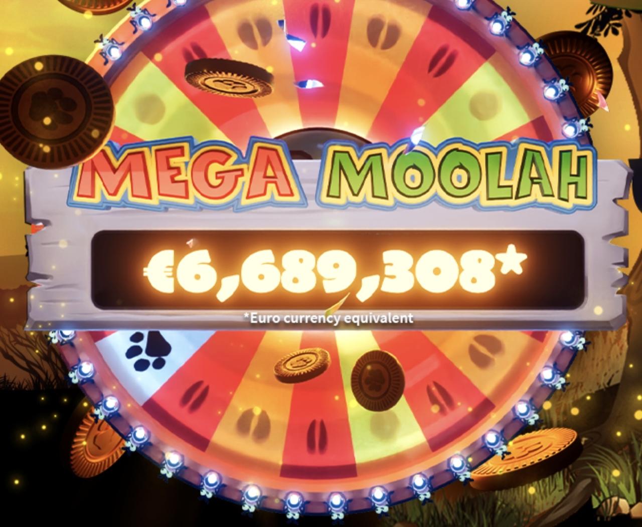 Mega Moolah progressive jackpot with Mega Major Minor and Mini jackpot levels